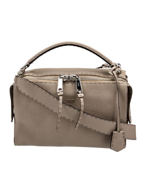 fendi grey roman selleria boston bag|Women's Luxury Boston Bags .